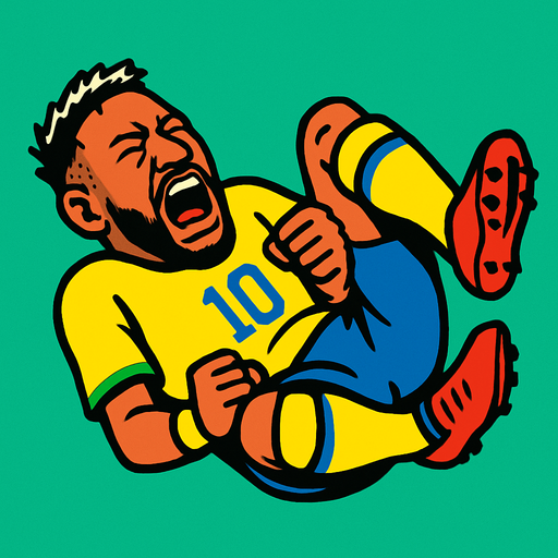 Rolling Neymar.
In-Game asset.  2d.  High contrast.  No shadows