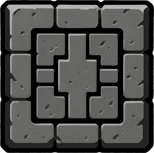 gray block.
In-Game asset.  2d.  High contrast.  No shadows