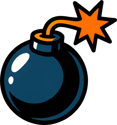 bomb.
In-Game asset.  2d.  High contrast.  No shadows