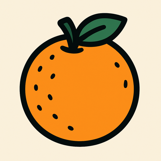 orange.
In-Game asset.  2d.  High contrast.  No shadows