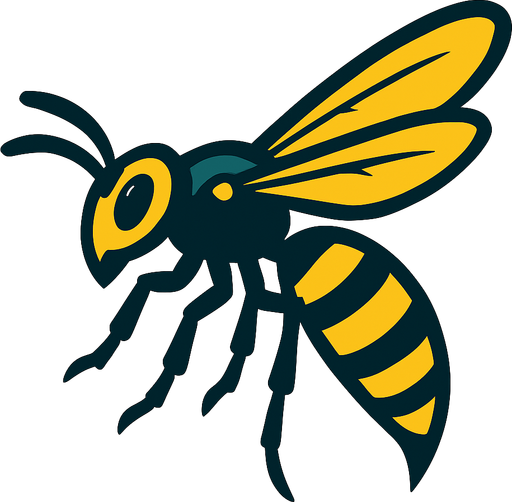 Guêpe.
In-Game asset.  2d.  High contrast.  No shadows