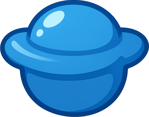blue shiny and delicous lollipop, no stick. No background. Transparent background. Blank background. No shadows. 2d. In-Game asset. flat