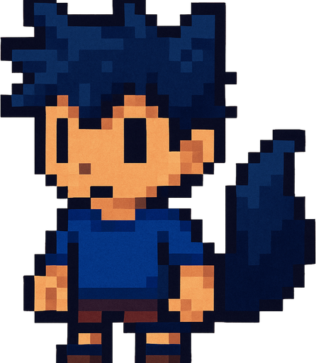Cola de lobo, pixelart