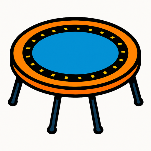 trambolin.
In-Game asset.  2d.  High contrast.  No shadows