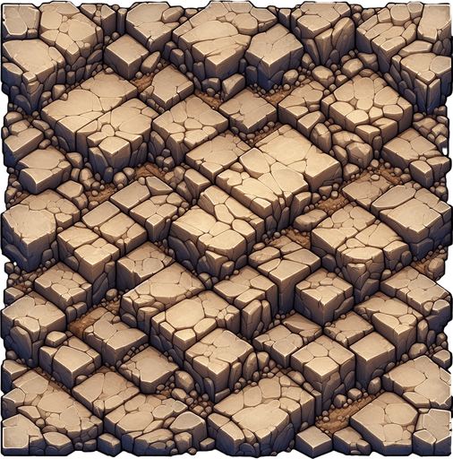 A square tileable rock terrain tile WITHOUT BBORDER.
Single Game Texture. In-Game asset. 2d.  No shadows. No Border