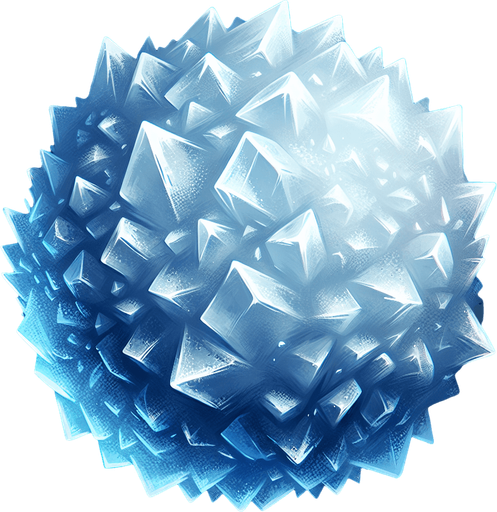 Ice.
Single Game Texture. In-Game asset. 2d. Blank background. High contrast. No shadows.