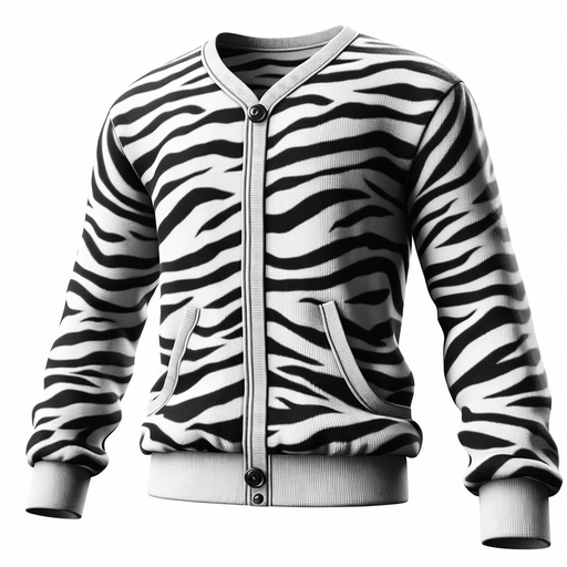 flannel zebra pyjamas.
Single Game Texture.  In-Game asset.  2d.  Blank background.  High contrast.  No shadows