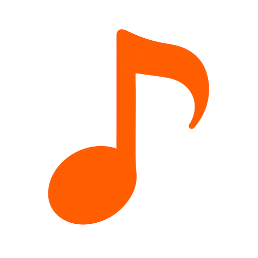 turuncu renkte 2d mi notasini yarat.
In-Game asset.  2d.  High contrast. no shadows