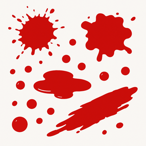 blood.
In-Game asset.  2d.  High contrast.  No shadows
