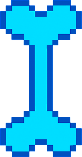 blue bone undertale.
In-Game asset.  2d.  High contrast.  No shadows