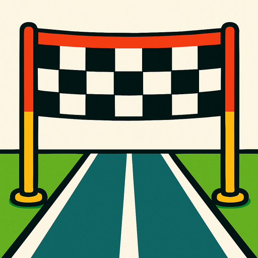 just a start line without any text.
In-Game asset.  2d.  High contrast.  No shadows