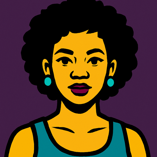 Femme de couleur.
In-Game asset.  2d.  High contrast.  No shadows