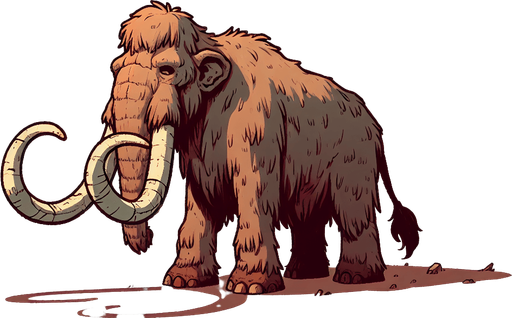 A animated image of a mommoth.
Single Game Texture. In-Game asset. 2d. Blank background. High contrast. No shadows.