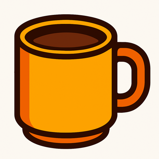 coffee cup.
In-Game asset.  2d.  High contrast.  No shadows