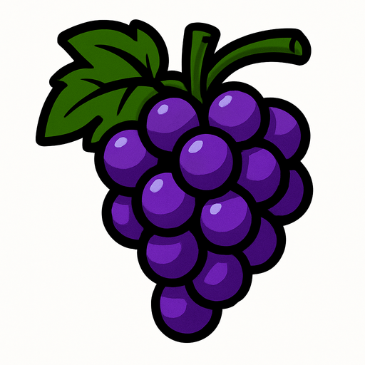 Grapes.
In-Game asset.  2d.  High contrast.  No shadows