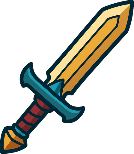 Sword.
In-Game asset.  2d.  High contrast.  No shadows