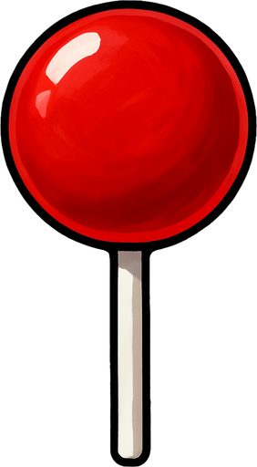 gerçekçi bir şeker. yuvarlak bir şeker ve kırmızı renk.
In-Game asset.  2d.  High contrast.  No shadows