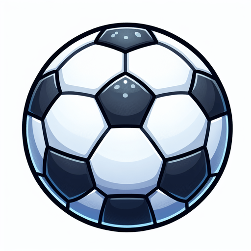 Soccer ball.
Single Cartoon Game Texture. In-Game asset. 2d. Blank background. High contrast. No shadows.