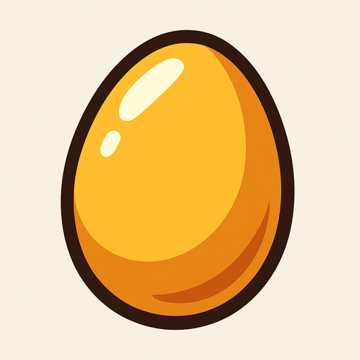 Egg.
In-Game asset.  2d.  High contrast.  No shadows