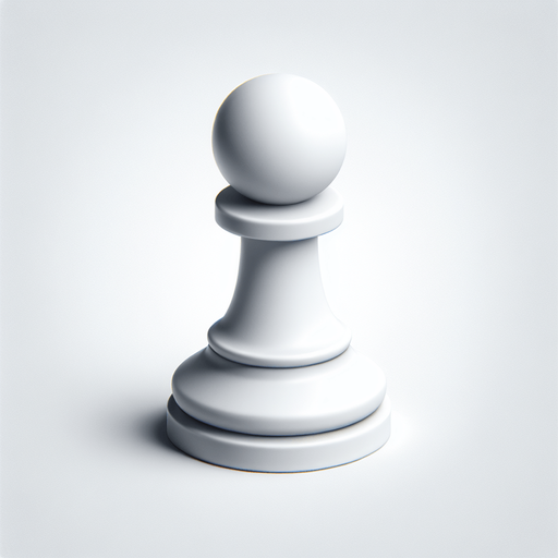 White pawn.
Single Game Texture.  In-Game asset.  2d.  Blank background.  High contrast.  No shadows