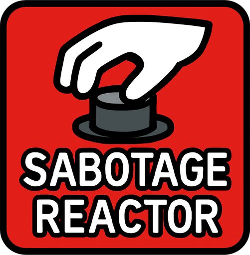 among us sabotageReactorButton.
In-Game asset.  2d.  High contrast.  No shadows