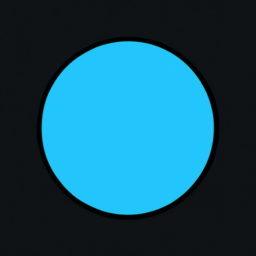 sky blue circle.
In-Game asset.  2d.  High contrast.  No shadows