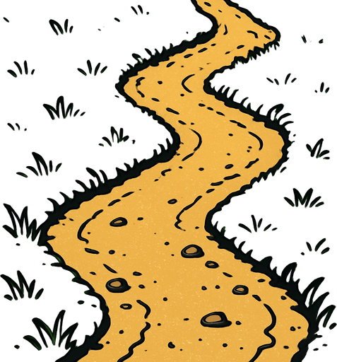 camino de tierra.
In-Game asset.  2d.  High contrast.  No shadows