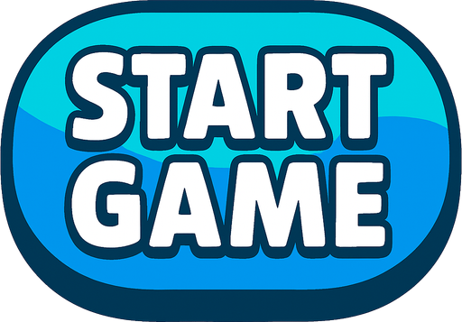 Start game button.
In-Game asset.  2d.  High contrast.  No shadows