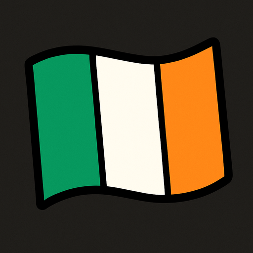 ireland flag.
In-Game asset.  2d.  High contrast.  No shadows