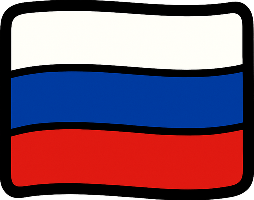 russia flag.
In-Game asset.  2d.  High contrast.  No shadows