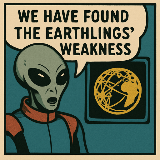 Make sure spelling in speech bubble is correct "We have found the earthlings weakness"