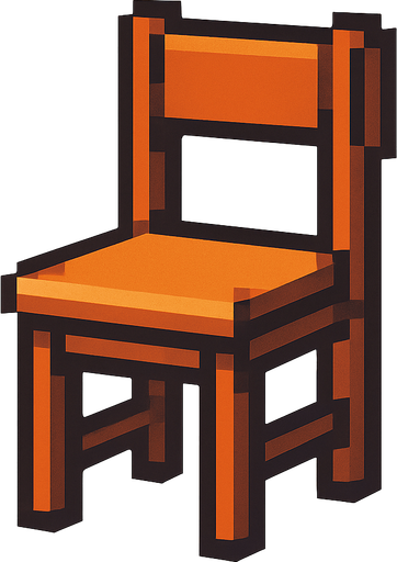 chair.
In-Game asset.  2d.  High contrast.  No shadows. pixel art