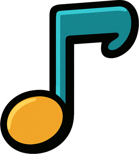 music note low c.
In-Game asset.  2d.  High contrast.  No shadows