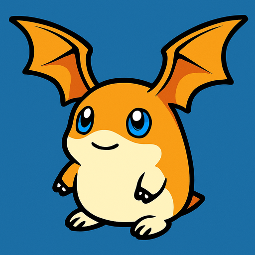 Patamon.
In-Game asset.  2d.  High contrast.  No shadows