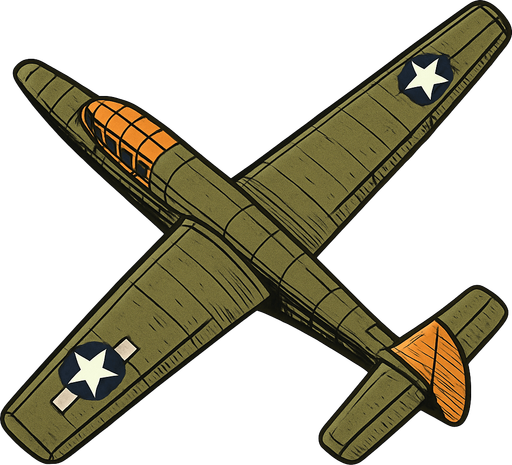 military, old, glider aircraft, top view.
In-Game asset.  2d.  High contrast.  No shadows