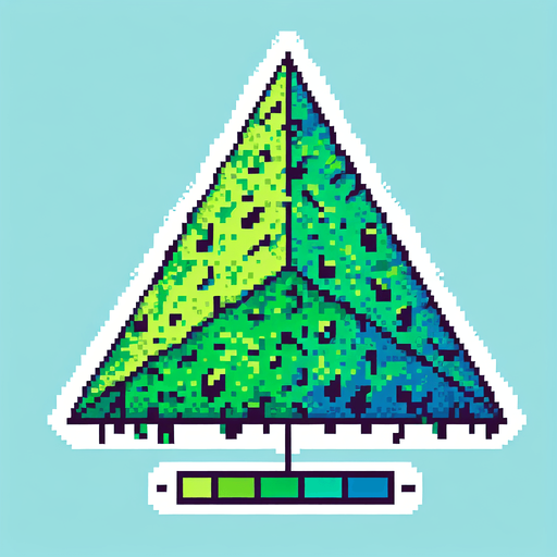 A pixel art triangle obstacle, colored green, with a textured surface and cracks indicating wear and tear..
Single Game Texture. In-Game asset. 2d. Blank background. High contrast. No shadows.