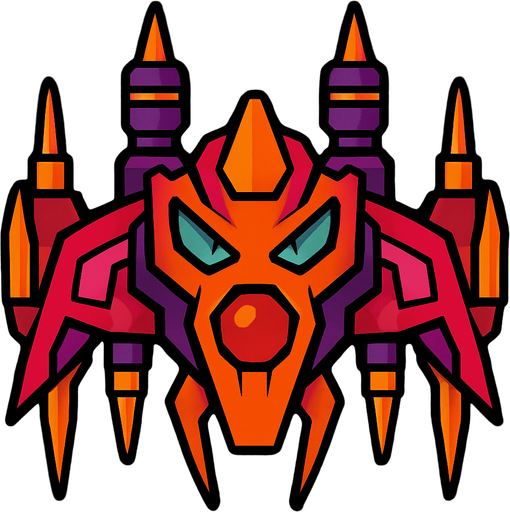 boss enimey space ship.
In-Game asset.  2d.  High contrast.  No shadows