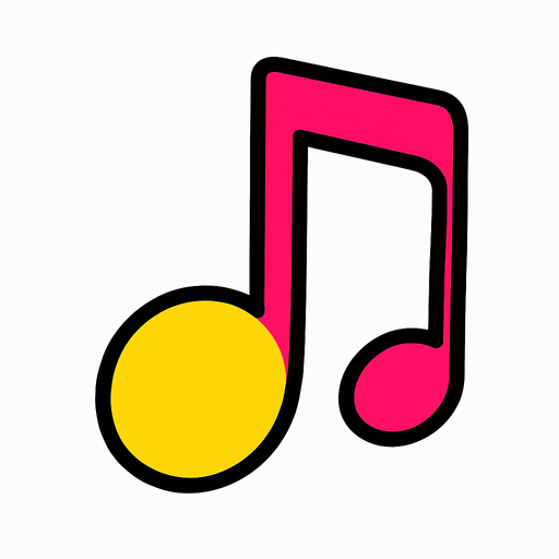 2D muzik yalniz notasi.
In-Game asset.  2d.  High contrast.  No shadows