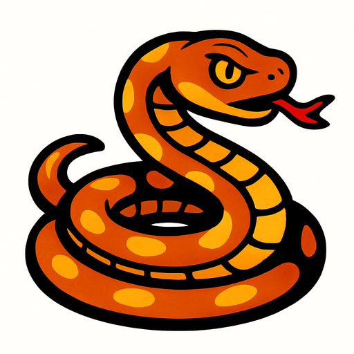 snake no background.
In-Game asset.  2d.  High contrast.  No shadows