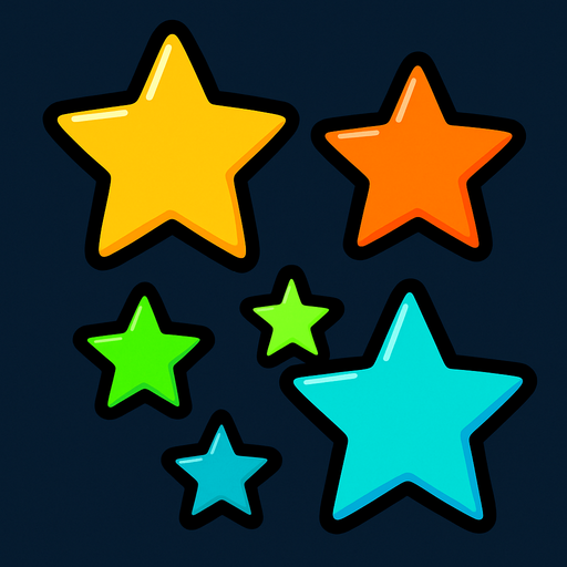 Stars.
In-Game asset.  2d.  High contrast.  No shadows