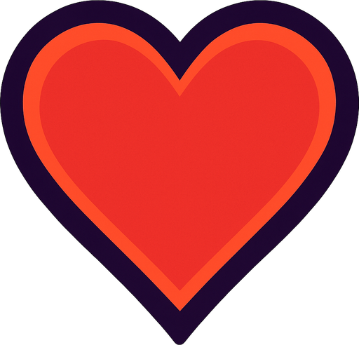 heart.
In-Game asset.  2d.  High contrast.  No shadows