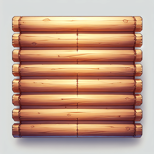 Narrow Horizontal rod. Light wood
Single Game Texture. In-Game asset. 2d. Blank background. High contrast. No shadows.