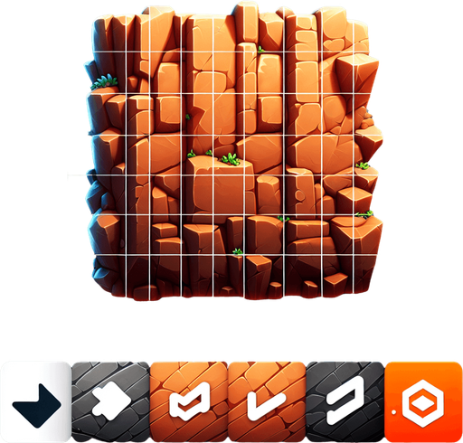 Research new AI tech.
Single Game Texture.  2d.  Blank background.  High contrast.  No shadows