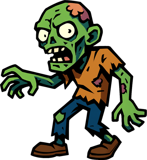 ZOMBİE.
In-Game asset.  High contrast.  No shadows