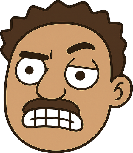 a mans head. No background. Transparent background. Blank background. No shadows. 2d. In-Game asset. flat