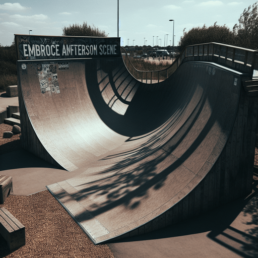 Skateboard ramp side view