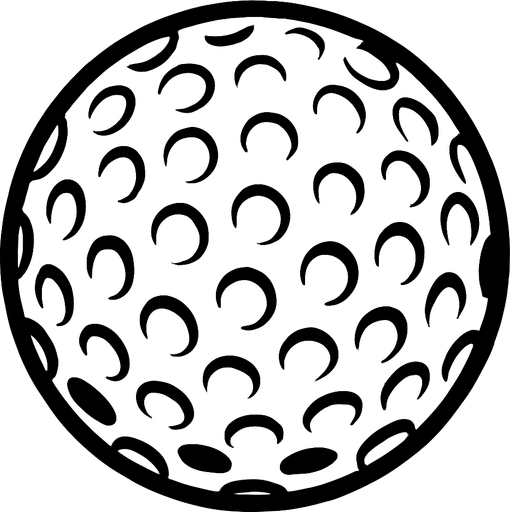 White Golf Ball.
In-Game asset.  2d.  High contrast.  No shadows