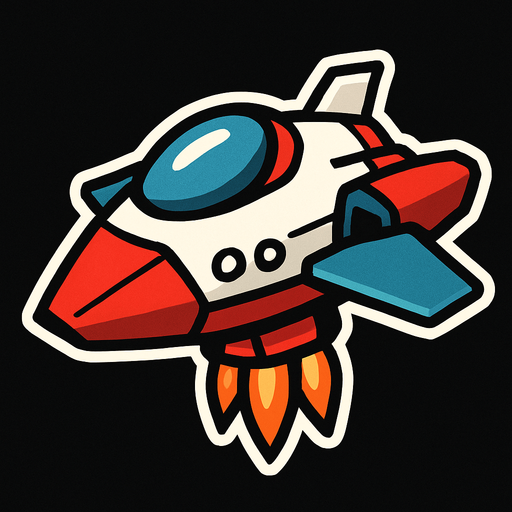 uzay gemisi.
In-Game asset.  2d.  High contrast.  No shadows