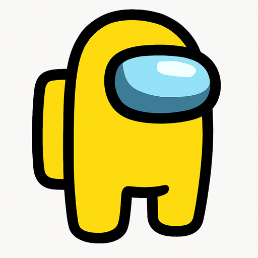 yellow amoung us.
In-Game asset.  2d.  High contrast.  No shadows