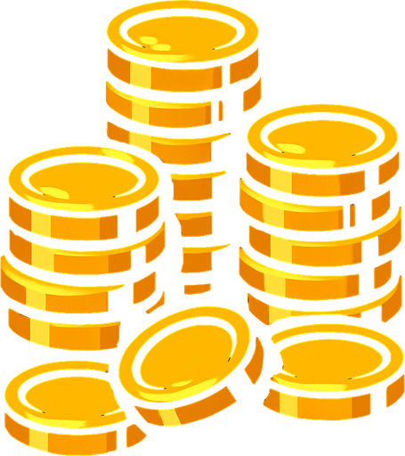 gold.
In-Game asset.  2d.  High contrast.  No shadows